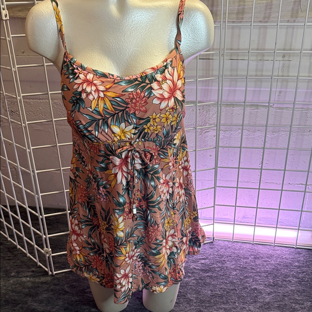 Swim Solutions Rose Pink Floral Swimsuit